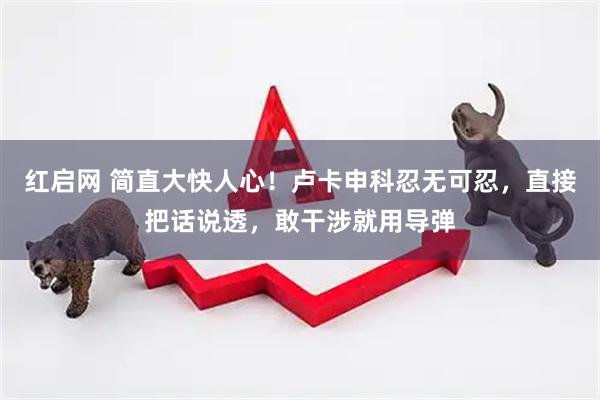 红启网 简直大快人心！卢卡申科忍无可忍，直接把话说透，敢干涉就用导弹